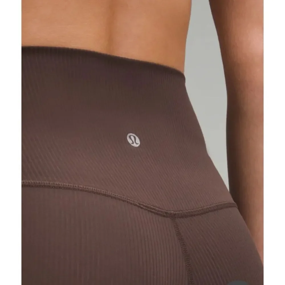 lululemon Align™ High-Rise Ribbed Pant 28” in Espresso Size 4 ~ excellent